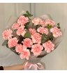 Монобукет розовых гвоздик 2