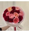 Дуобукет из красных и пионовидных роз 2