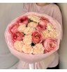 Букет с Пионовидными Розами и Диантусами
