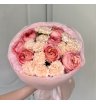 Букет с Пионовидными Розами и Диантусами 1