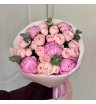 Букет с Пионами и Пионовидными Кустовыми Розами 1