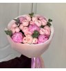 Букет с Пионами и Пионовидными Кустовыми Розами 2