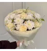 Букет &laquo;Луч солнца&raquo; с хризантемами, гвоздиками и ромашками