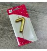 Золотая свеча цифра 7