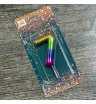 Радужная свеча цифра 7