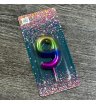 Радужная свеча цифра 9