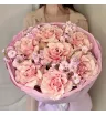 Букет с Французской Розой и Розовой Маттиолой