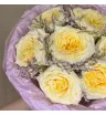 Букет с Пионовидной Розой и Лимониумом