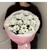 Монобукет из 5 Белых Хризантем