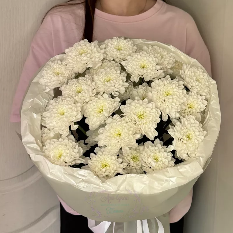 Букет из 5 Белых Хризантем