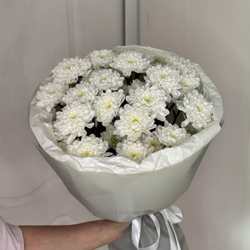 Букет из 5 Белых Хризантем 1