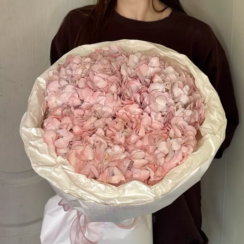 Монобукет из 3 Розовых Гортензий